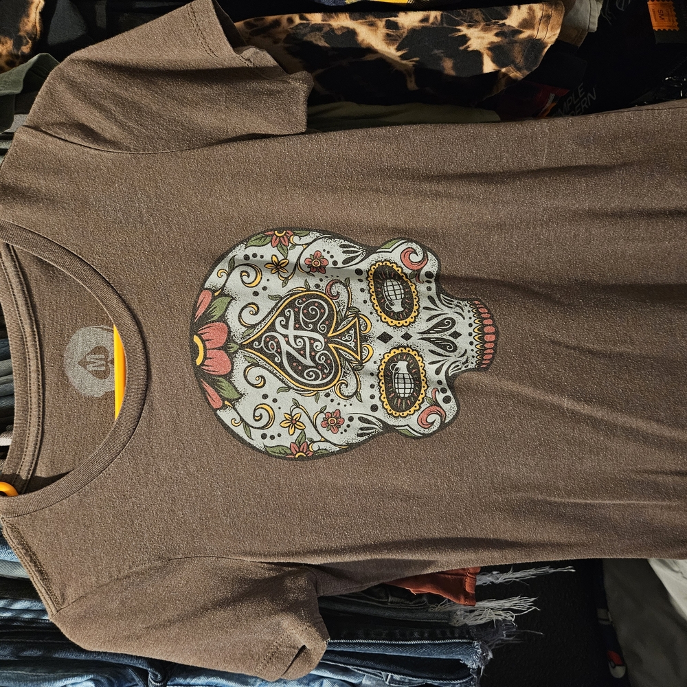Zulu Foxtrot Shirt with Sugar Skull Design
